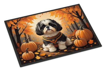 NEW Shih Tzu Fall Doormat Front Door Mat Indoor Outdoor Rugs for Entryway, Non Slip Washable Low Pile, 18H X 27W