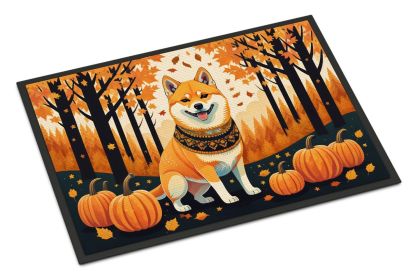 NEW Shiba Inu Fall Doormat Front Door Mat Indoor Outdoor Rugs for Entryway, Non Slip Washable Low Pile, 18H X 27W