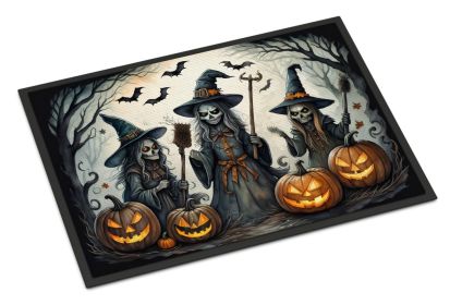 NEW Witches Spooky Halloween Doormat Front Door Mat Indoor Outdoor Rugs for Entryway, Non Slip Washable Low Pile, 18H X 27W