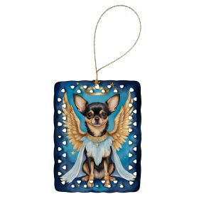 Chihuahua My Angel Porcelain Ornament Christmas Tree Hanging Decorations for Home Christmas Holiday, Rectangle, Gift, Multicolor