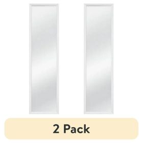 (2 pack) 13" x 49" Full-Length Rectangular White Mirror